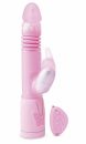 Remote Control Thrusting Rabbit Pearl Vibrator Pink