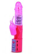 Pearl Vibrator with Clit Stimulator Pink
