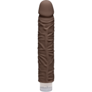 The D Shakin D 9 Inch Vibrating Chocolate Brown Dildo