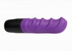 Vibratissimo Tre Ribbed Stick Purple/Black Vibrator