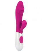 Gigaluv Twin Bliss Buzz Pink Rabbit Style Vibrator