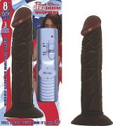 Real Skin Afro American Whoppers Vibrating Dong 8 Inch Brown