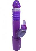 Deep Stroker Rabbit Vibe With Clit Stimulator - Purple