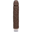 The Shakin D 9 Inch Vibrating Chocolate Brown Dildo