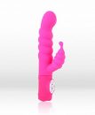 Twisty Vibrator: Silicone Neon Pink