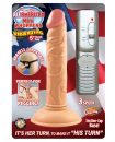 Real skin all american mini whopper 5in vibrating straight dong - flesh