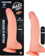 Maxx Men 9 inches Curved Dong Flesh Vibrating