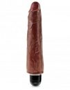 King Cock 9 inches Realistic Vibrating Stiffy Brown