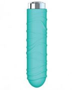 Charms Silk Silicone Vibrator Waterproof 3.5 Inch - Blue