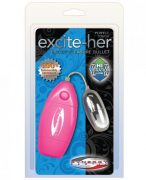 Excite Her Silver Bullet Vibrator Pastel Pink Control