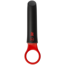 Kink Power Play Vibrator Silicone Grip Ring Black Red
