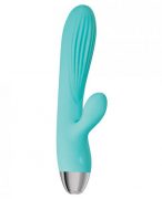 Eve's Rechargeable Pulsating Dual Massager Teal Blue
