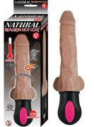 Natural Realskin Hot Cock 2 Brown Vibrating Dildo