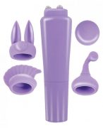 Intense Clit Teaser Kit Purple Mini Massager with 4 Heads