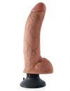 King Cock 9 inches Vibrating Dildo with Balls Tan